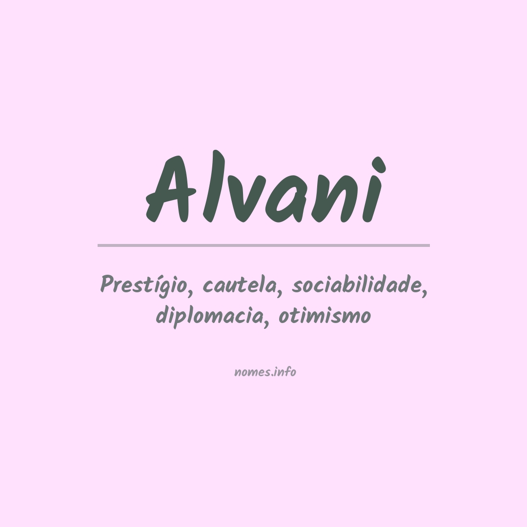 Significado do nome Alvani