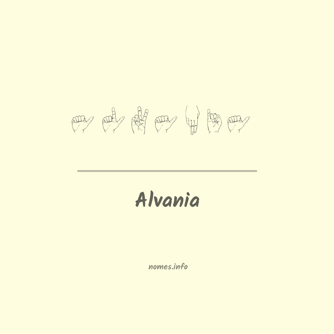 Alvania em Libras