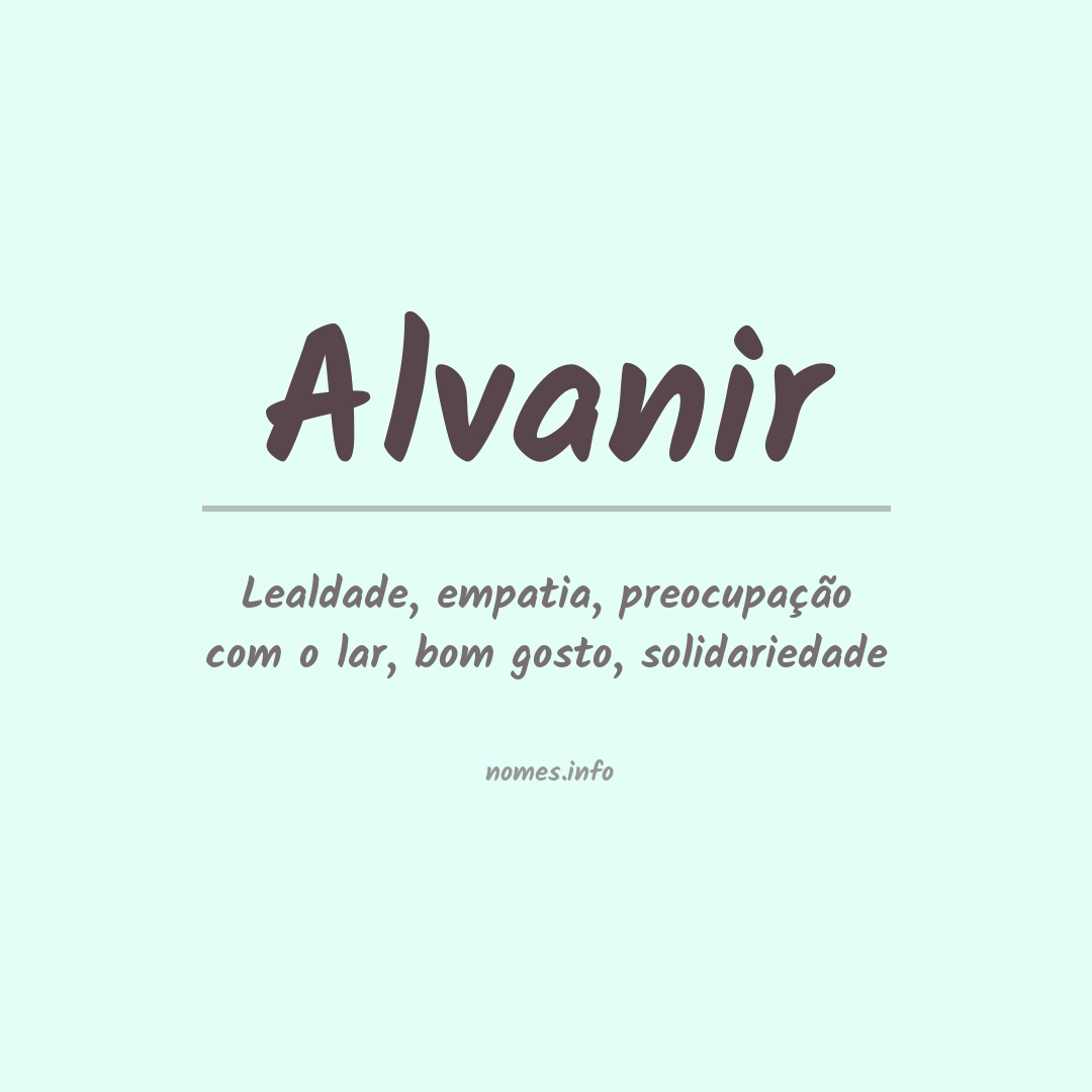 Significado do nome Alvanir