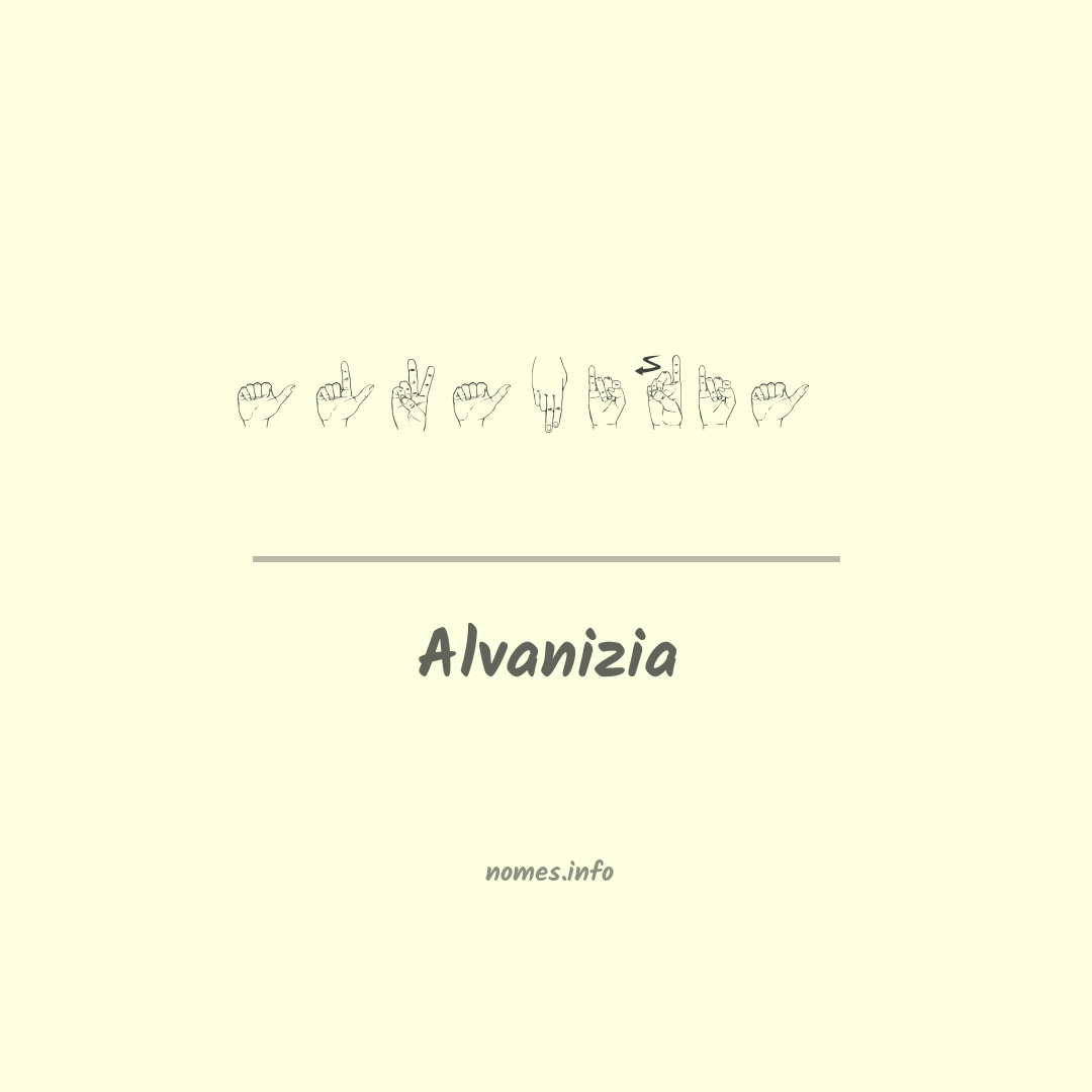 Alvanizia em Libras