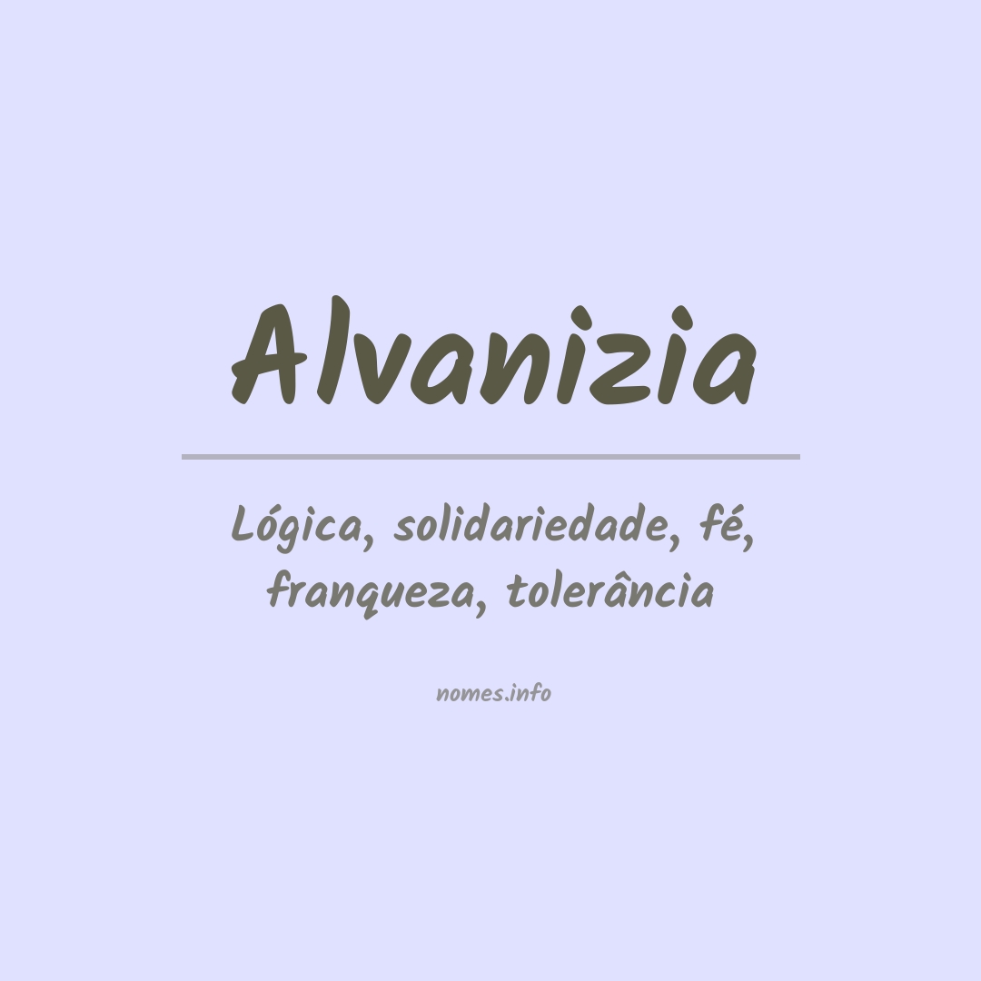 Significado do nome Alvanizia