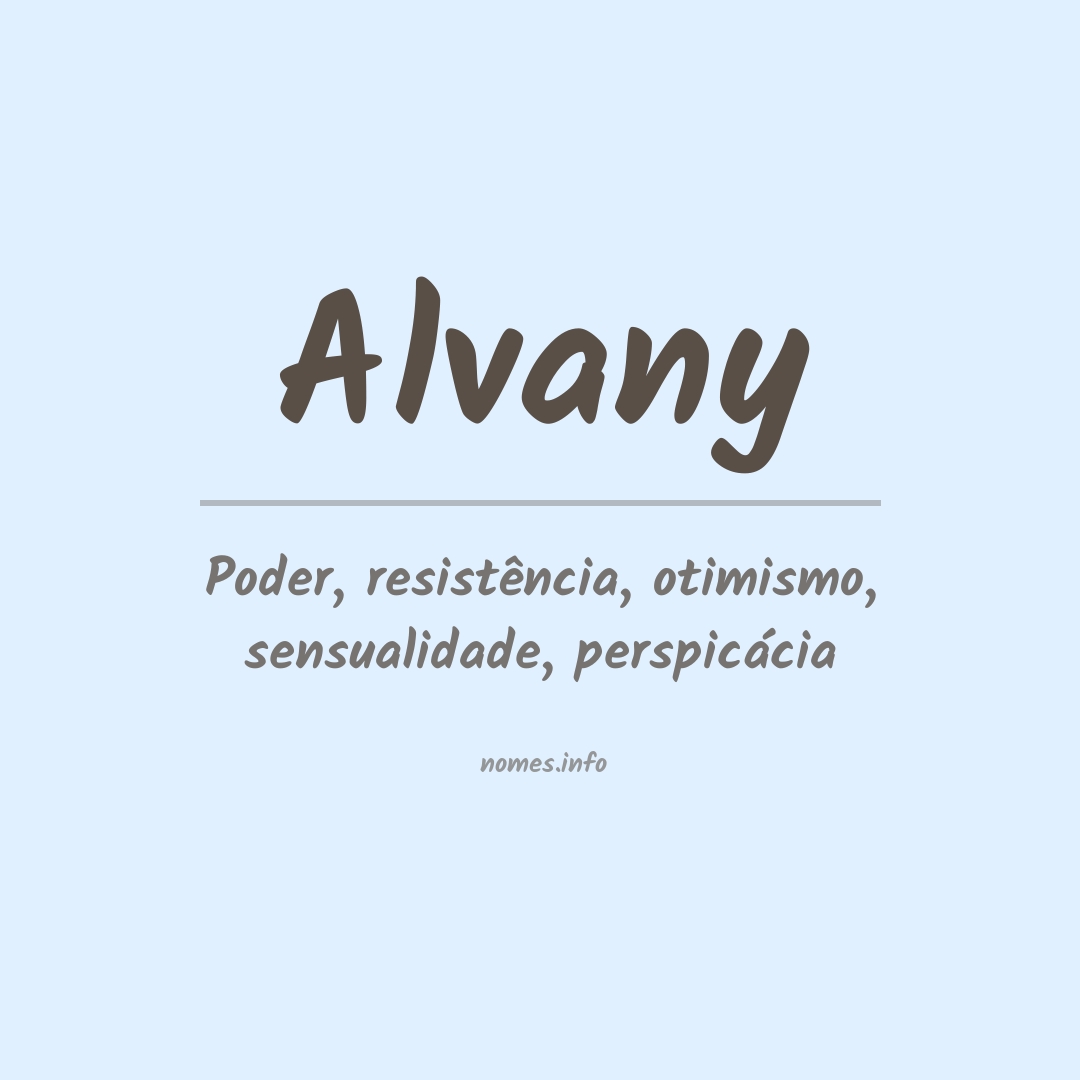 Significado do nome Alvany