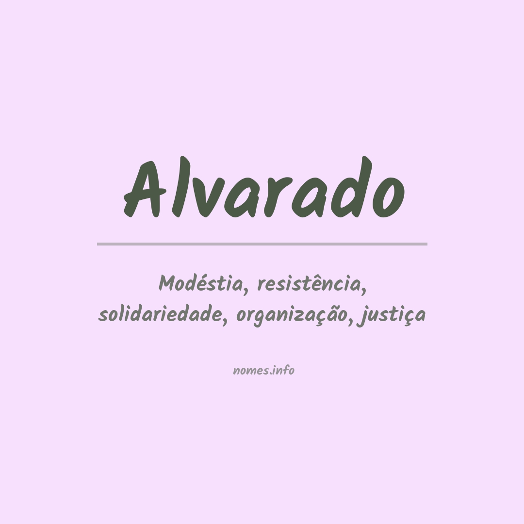 Significado do nome Alvarado