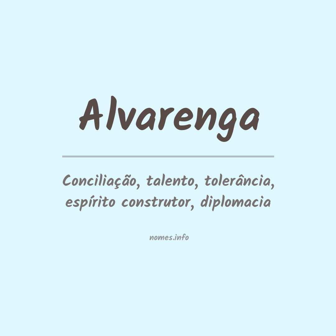 Significado do nome Alvarenga