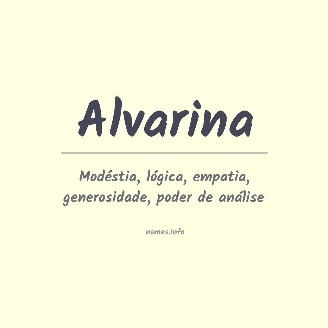 Significado do nome Alvarina