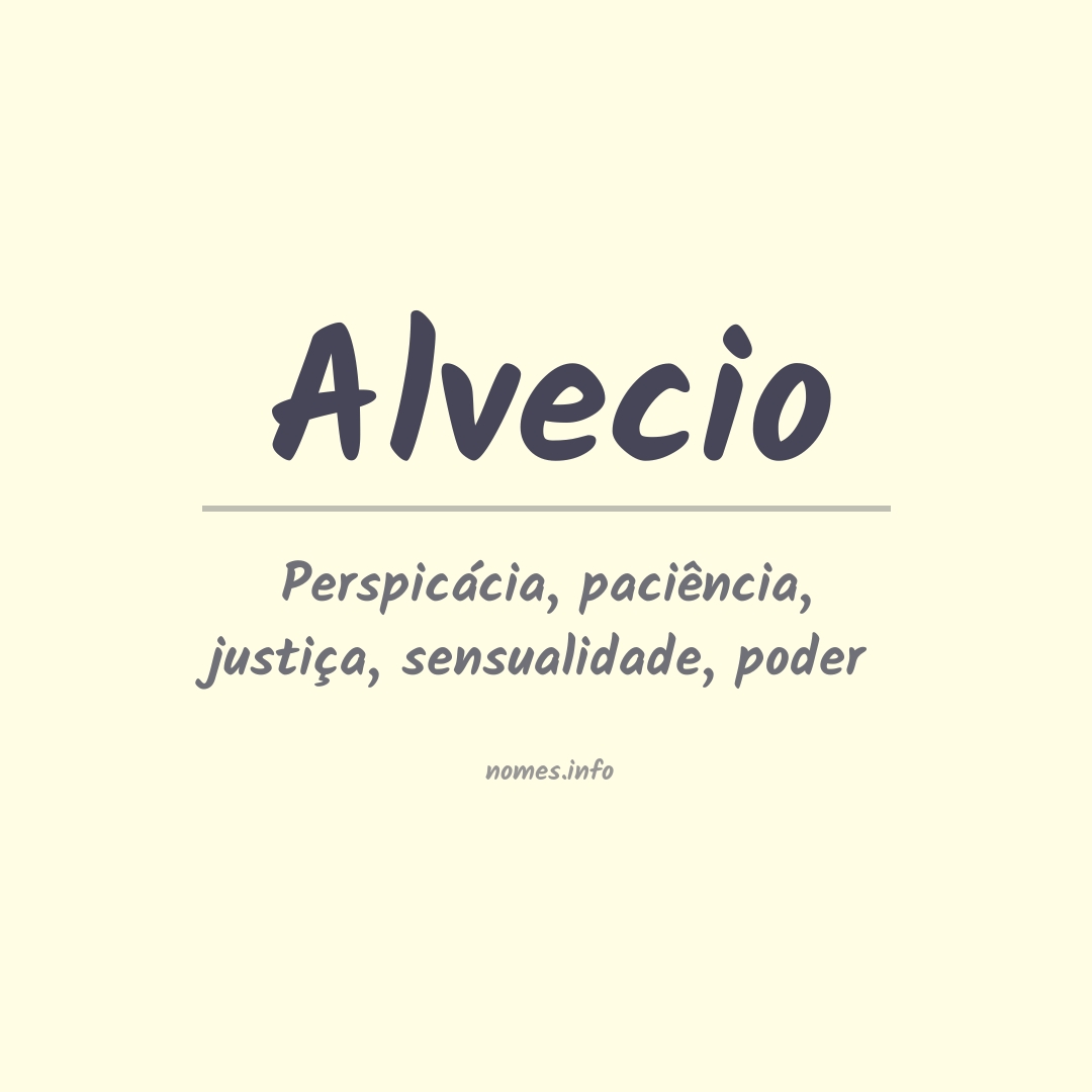 Significado do nome Alvecio