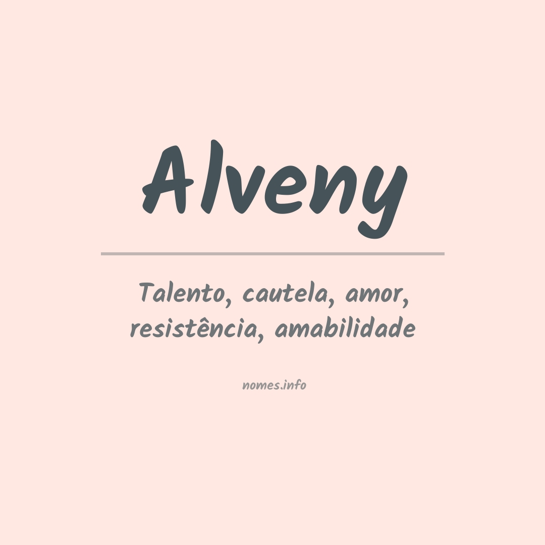 Significado do nome Alveny