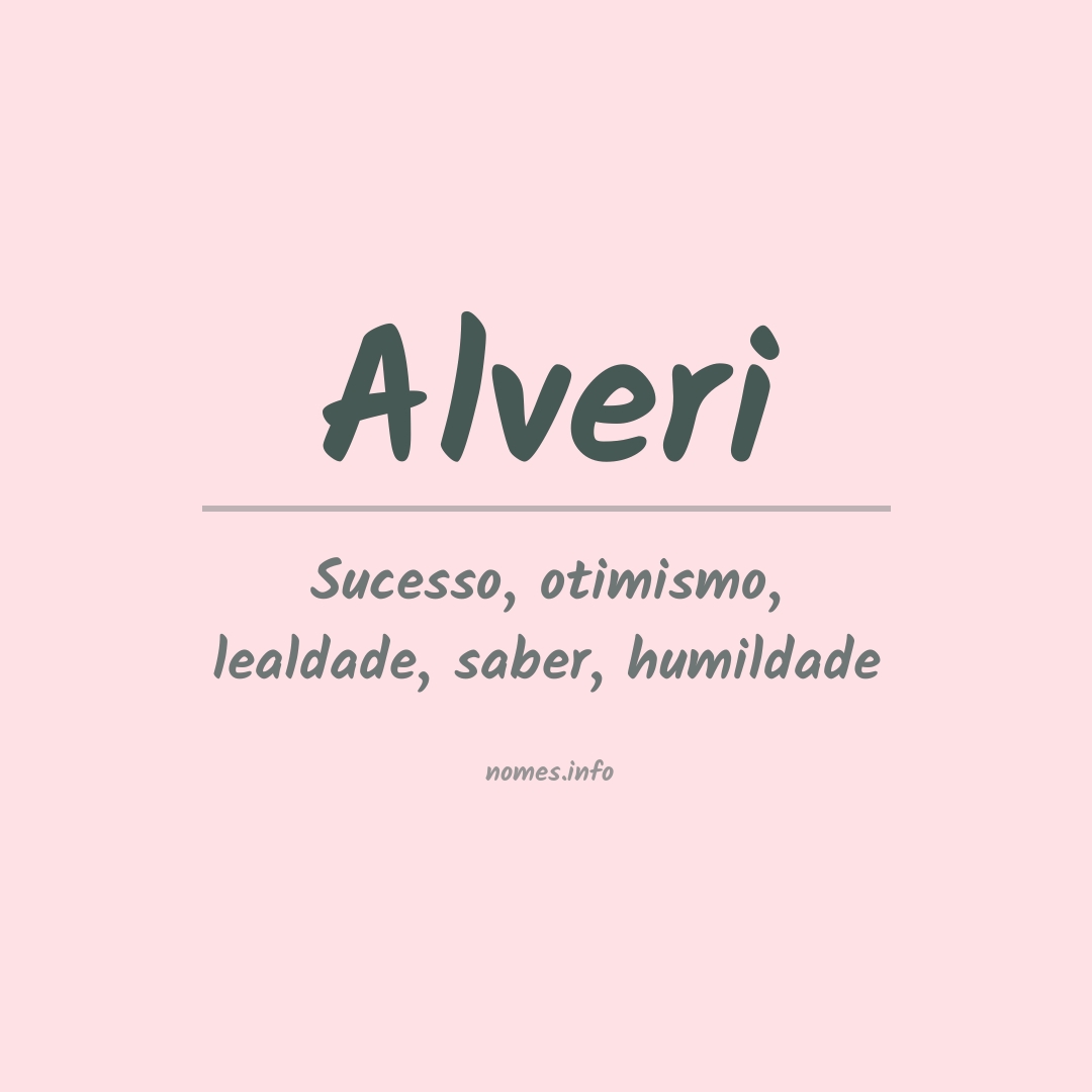Significado do nome Alveri