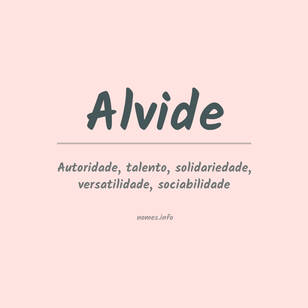 Significado do nome Alvide