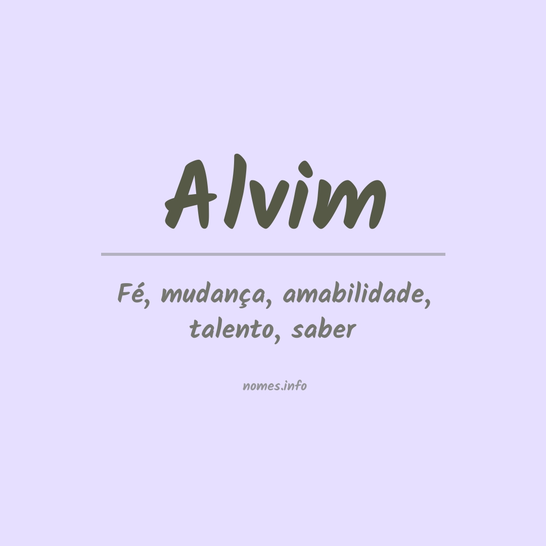 Significado do nome Alvim
