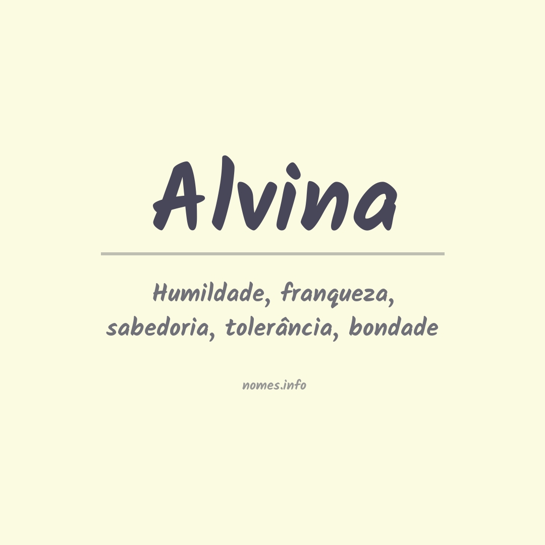 Significado do nome Alvina