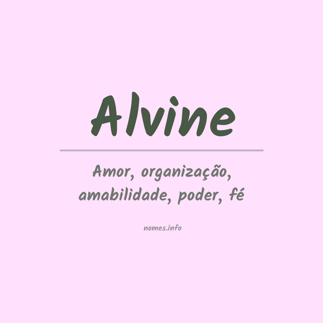 Significado do nome Alvine