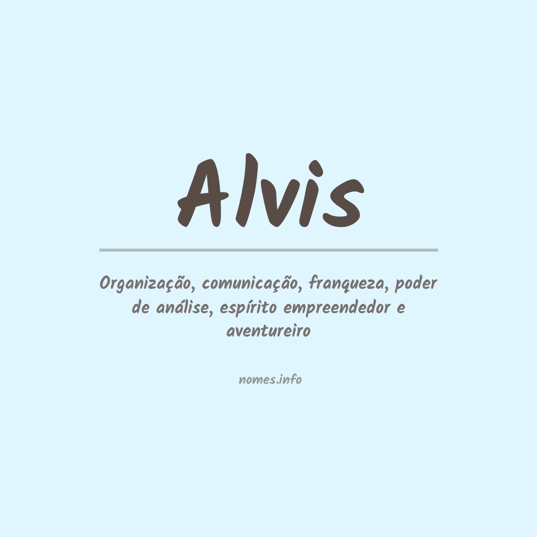 Significado do nome Alvis