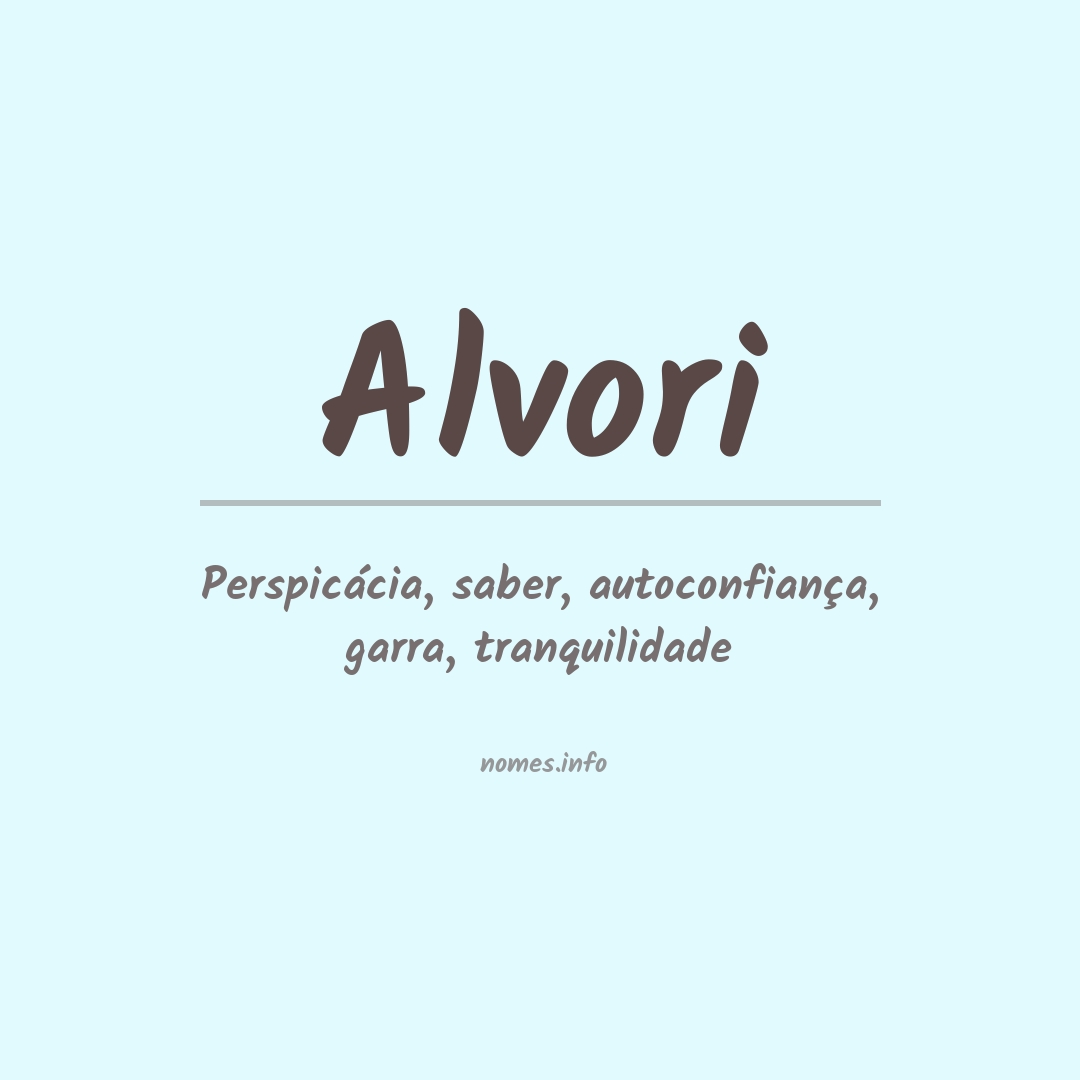 Significado do nome Alvori