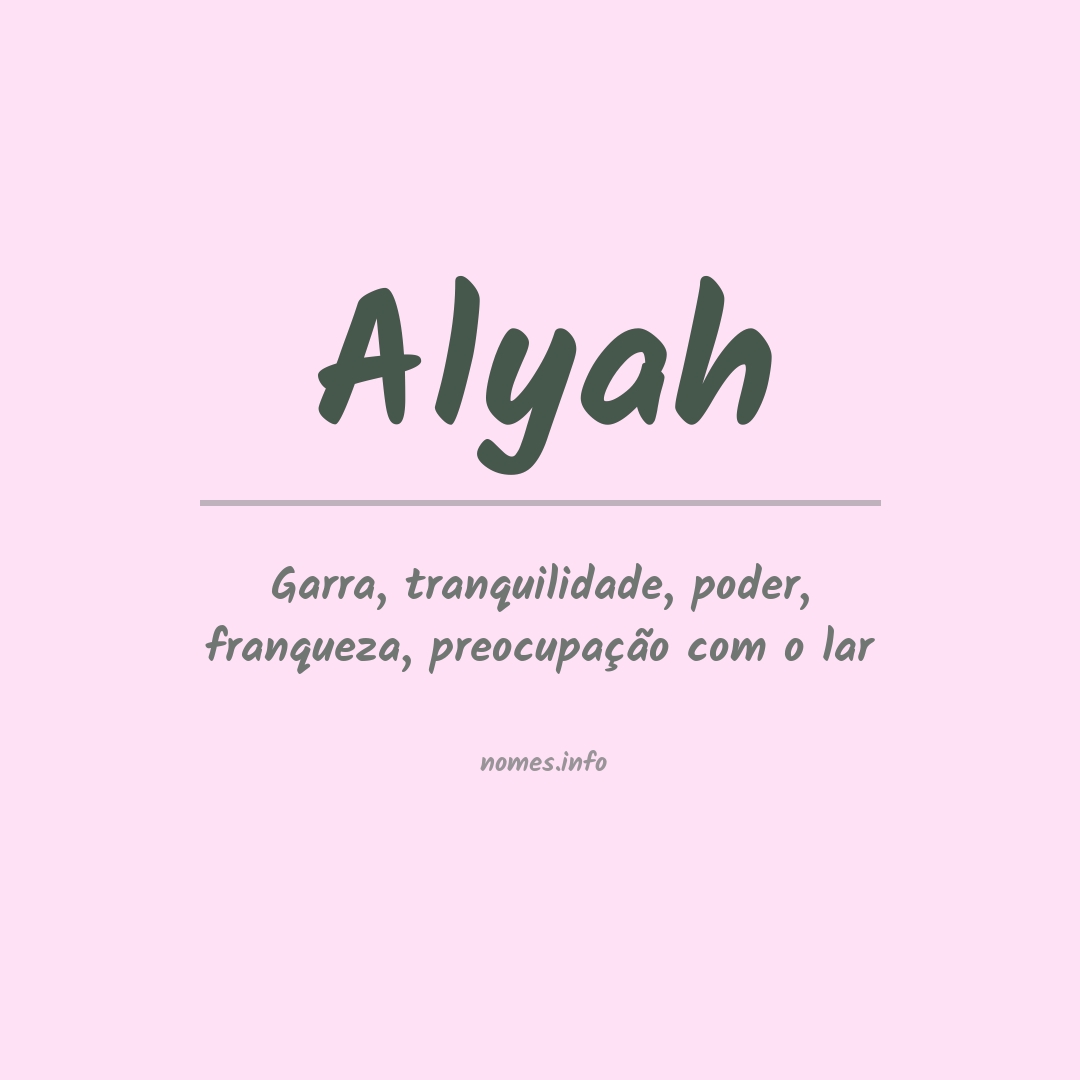 Significado do nome Alyah