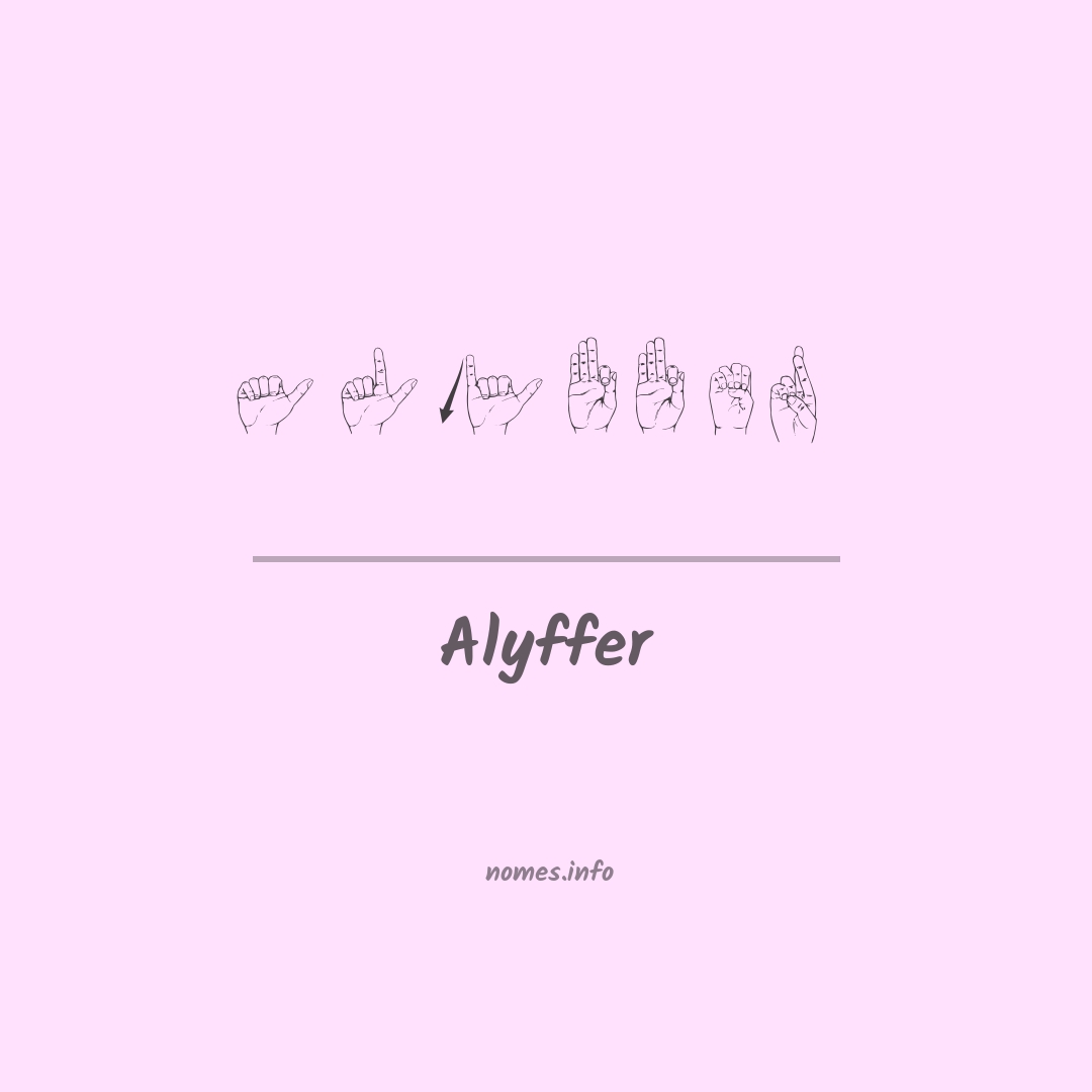 Alyffer em Libras