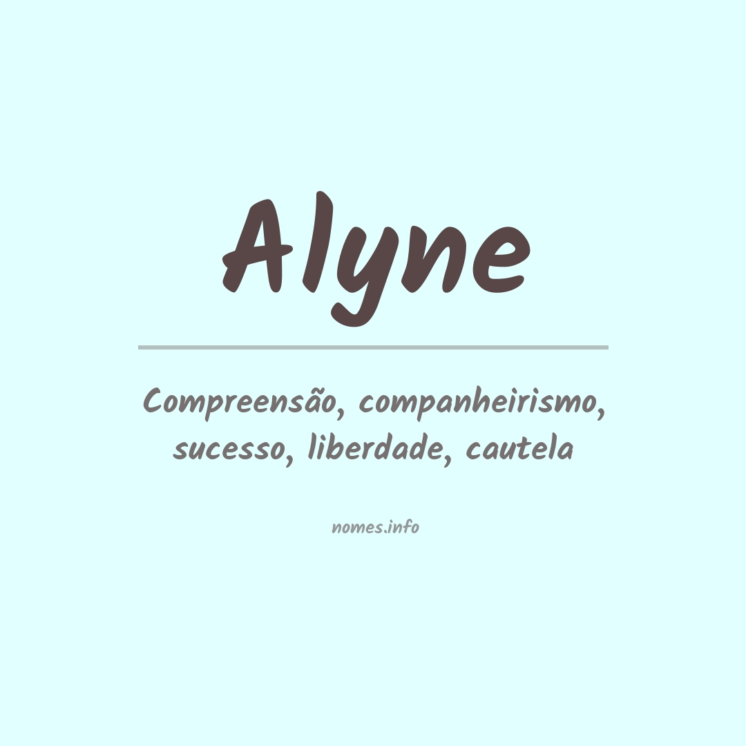 Significado do nome Alyne