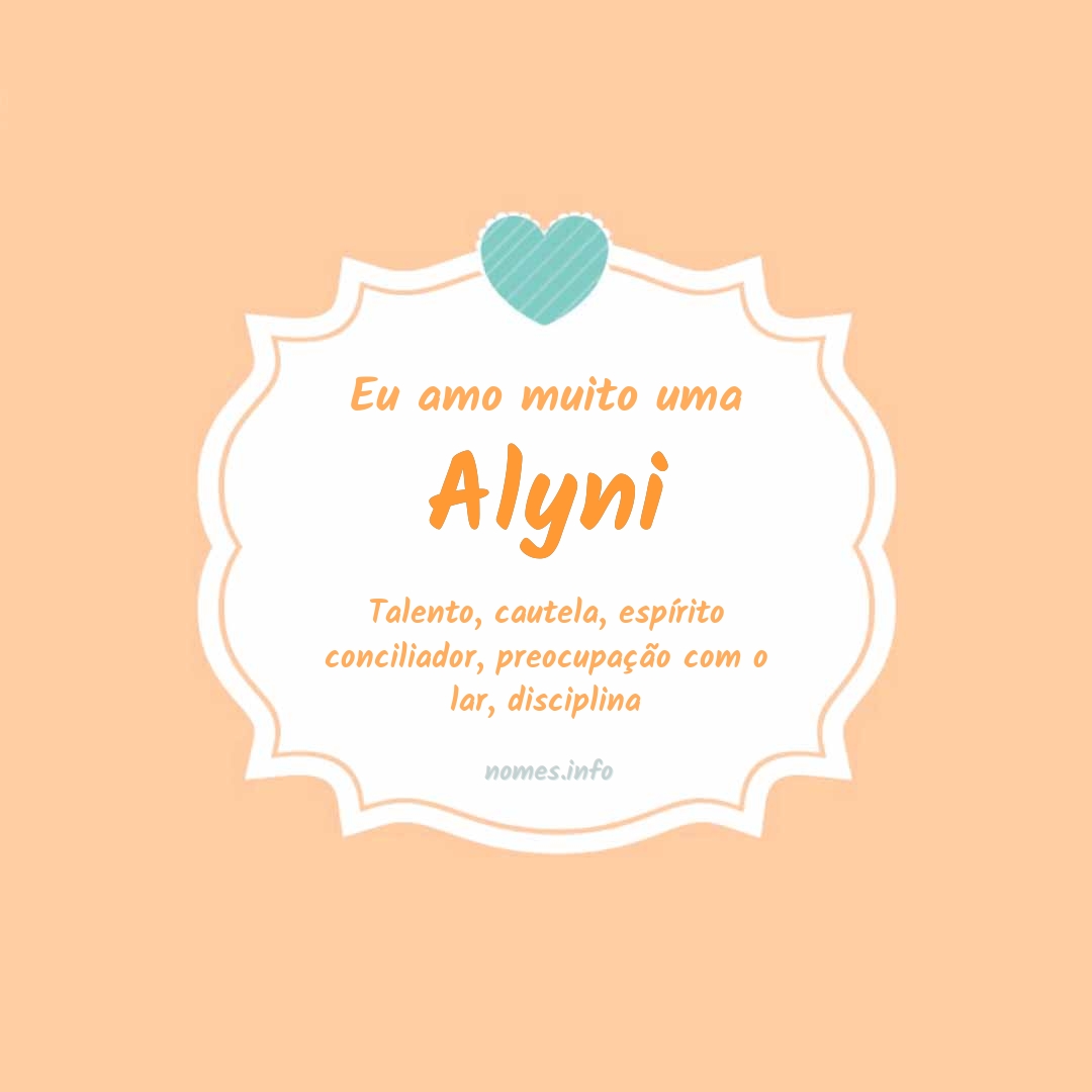Eu amo muito Alyni