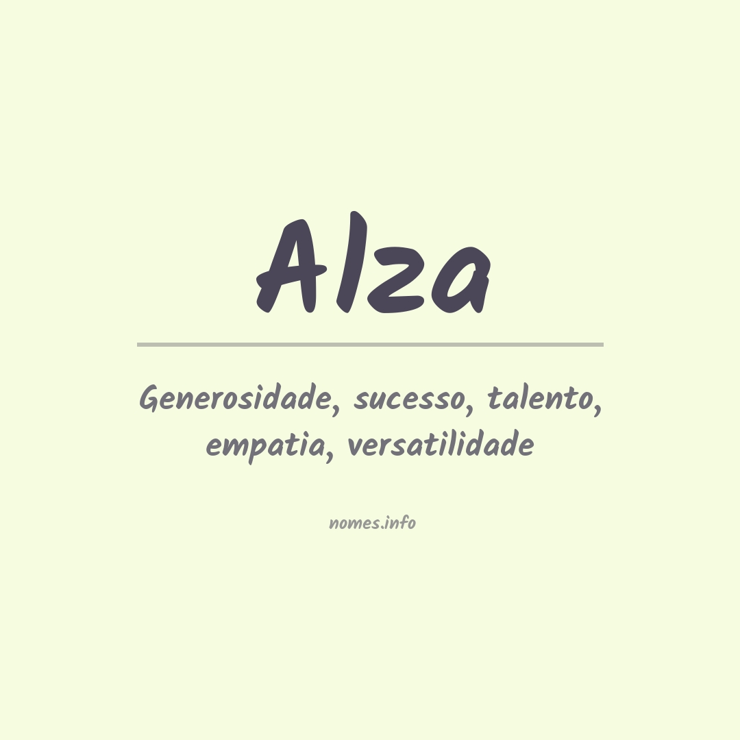 Significado do nome Alza