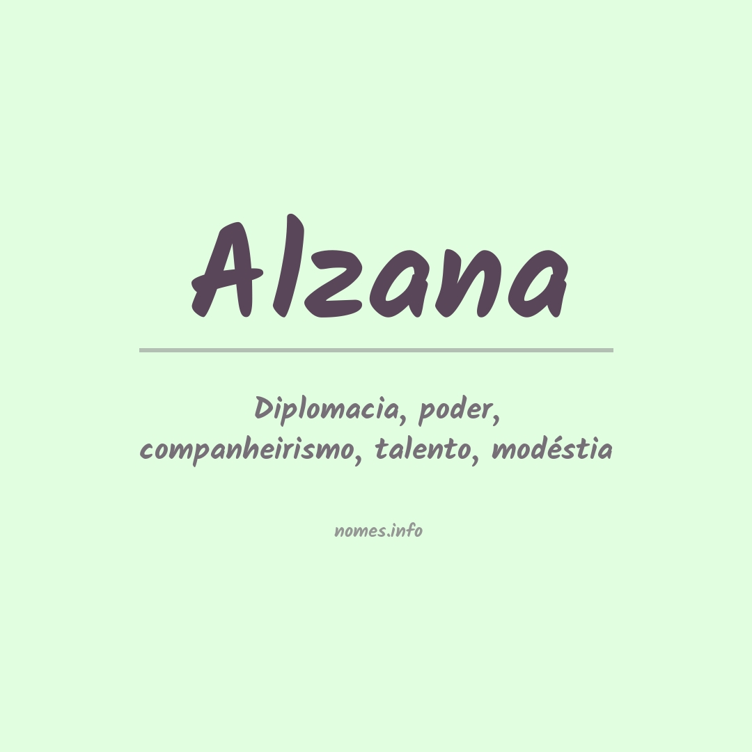 Significado do nome Alzana