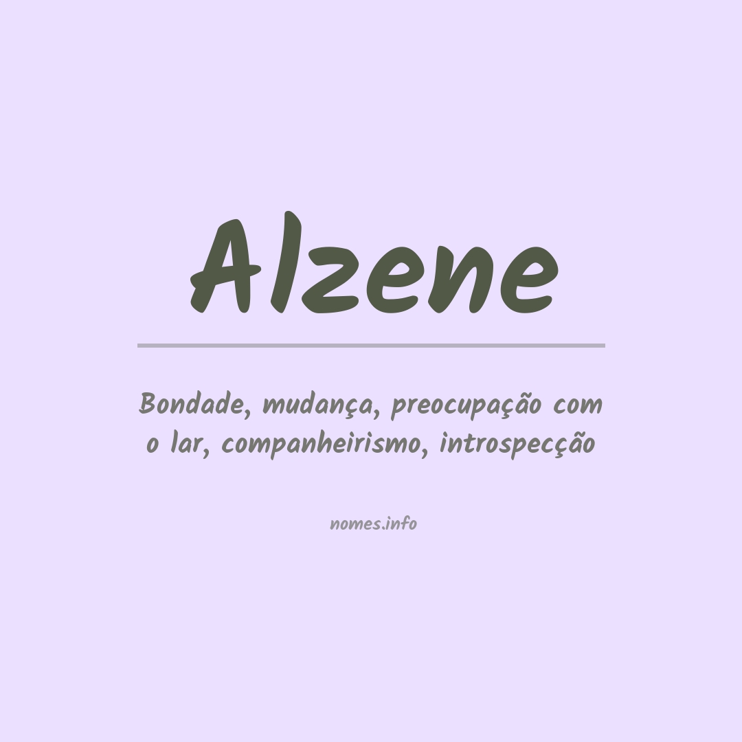 Significado do nome Alzene