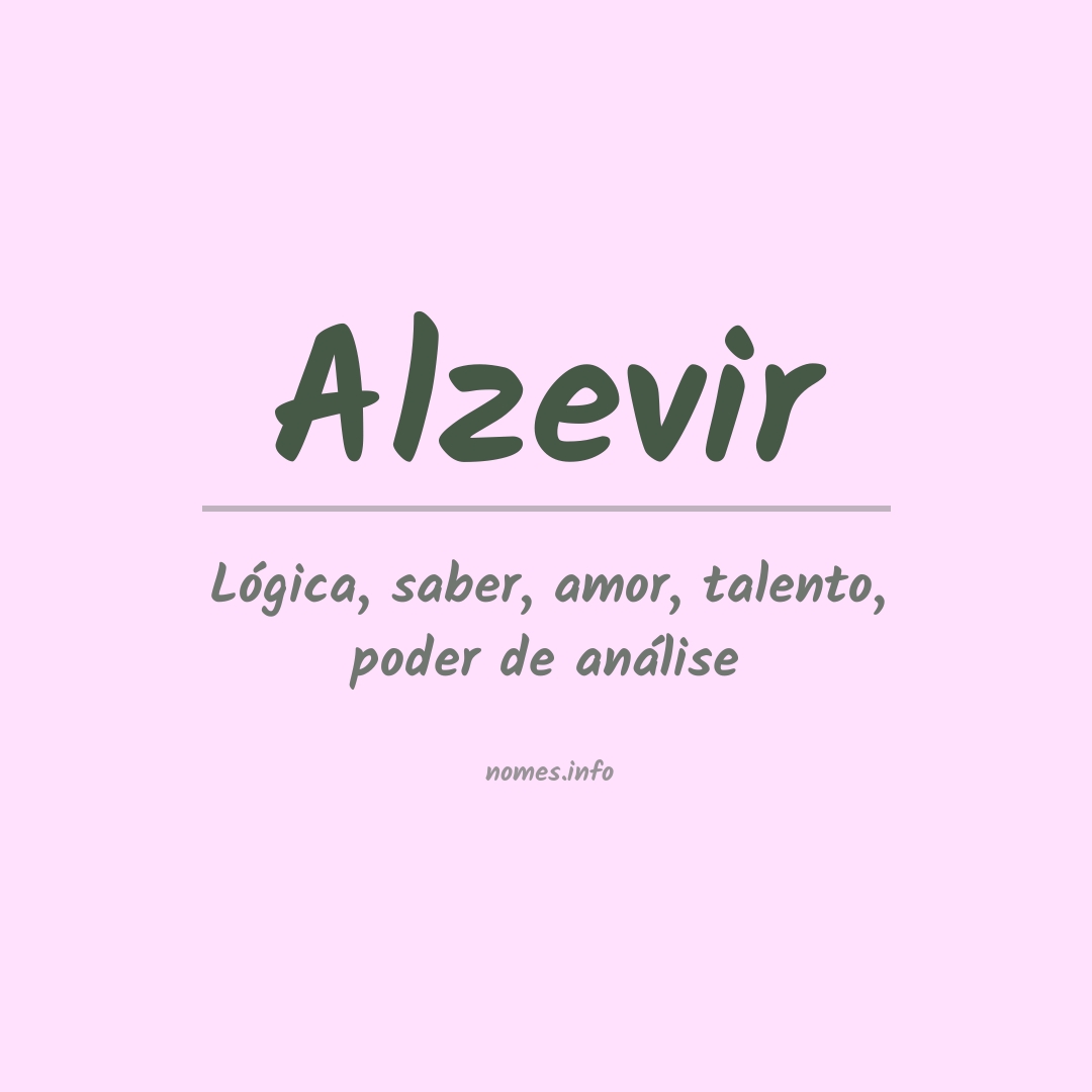 Significado do nome Alzevir