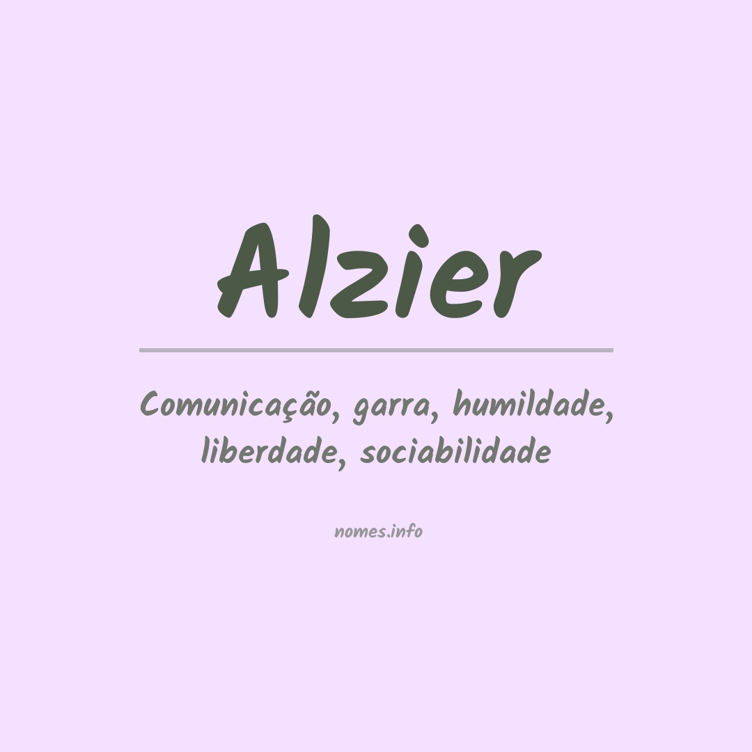 Significado do nome Alzier