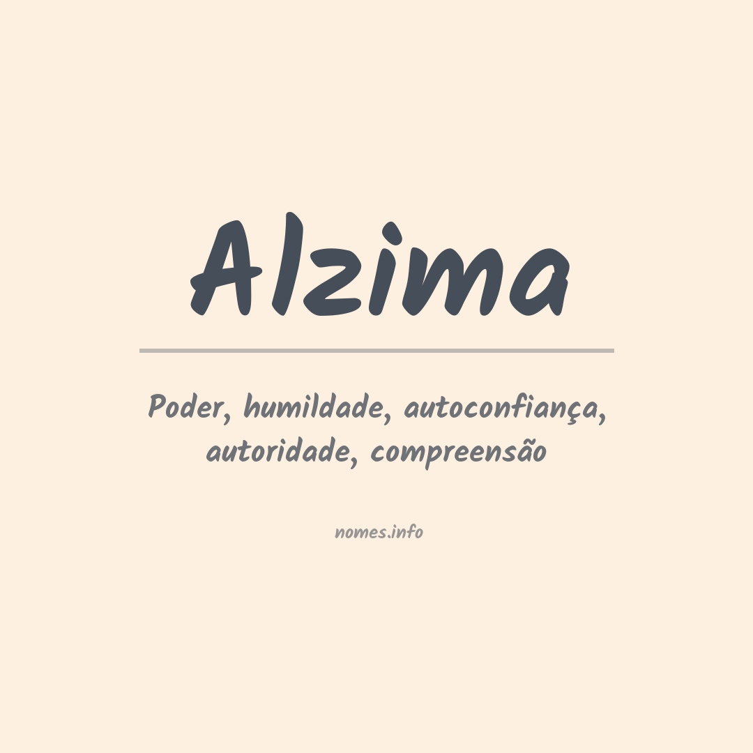 Significado do nome Alzima