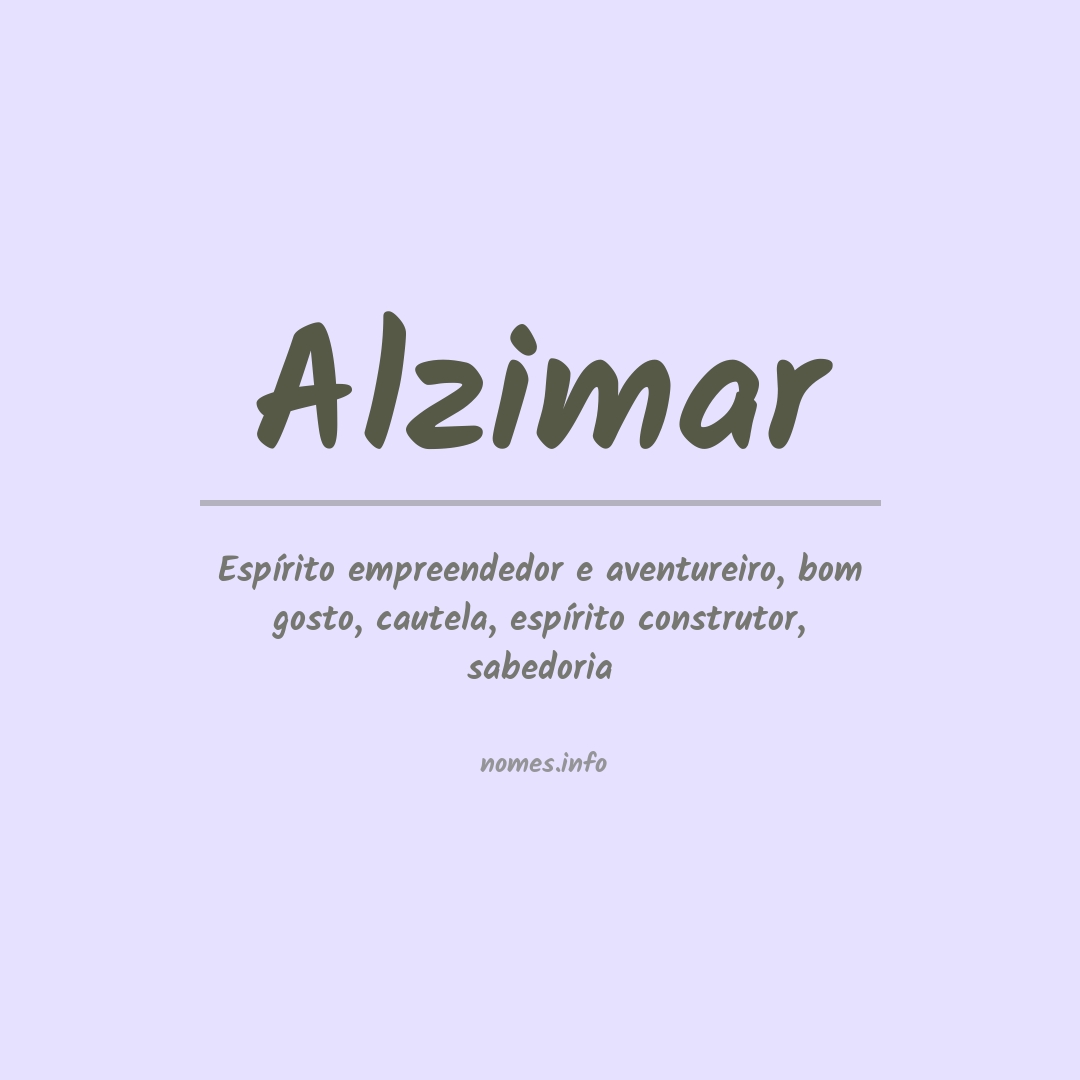Significado do nome Alzimar