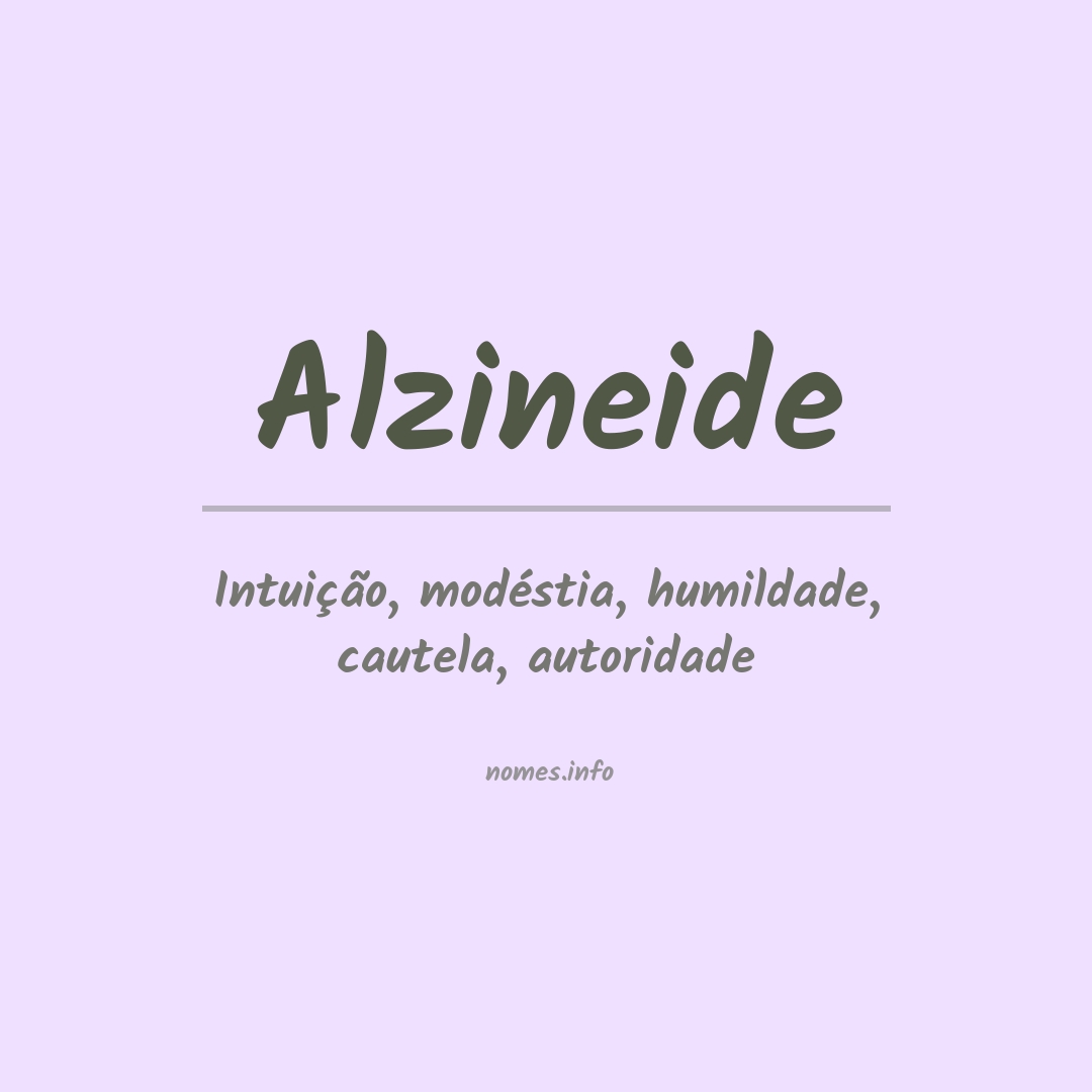 Significado do nome Alzineide