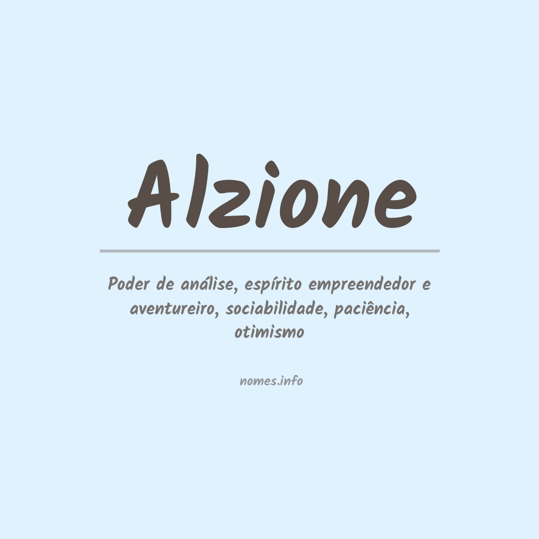 Significado do nome Alzione