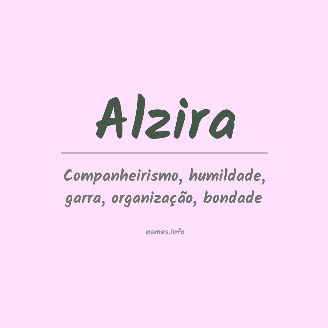 Significado do nome Alzira