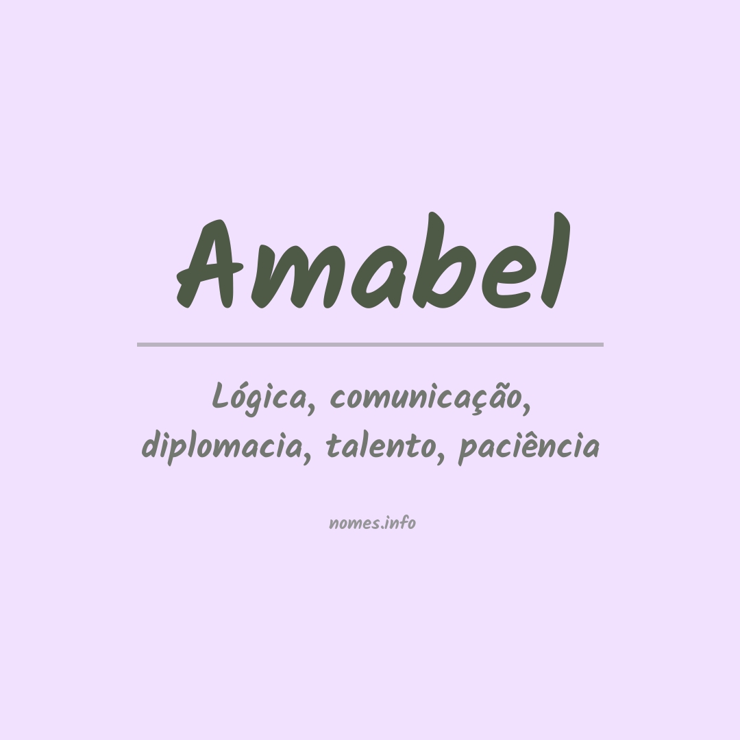 Significado do nome Amabel