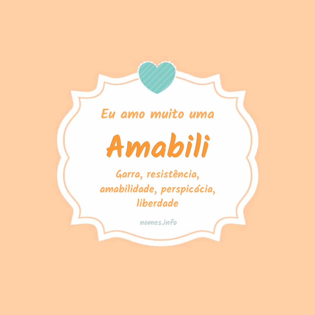 Eu amo muito Amabili