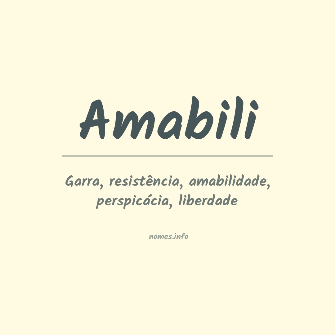 Significado do nome Amabili