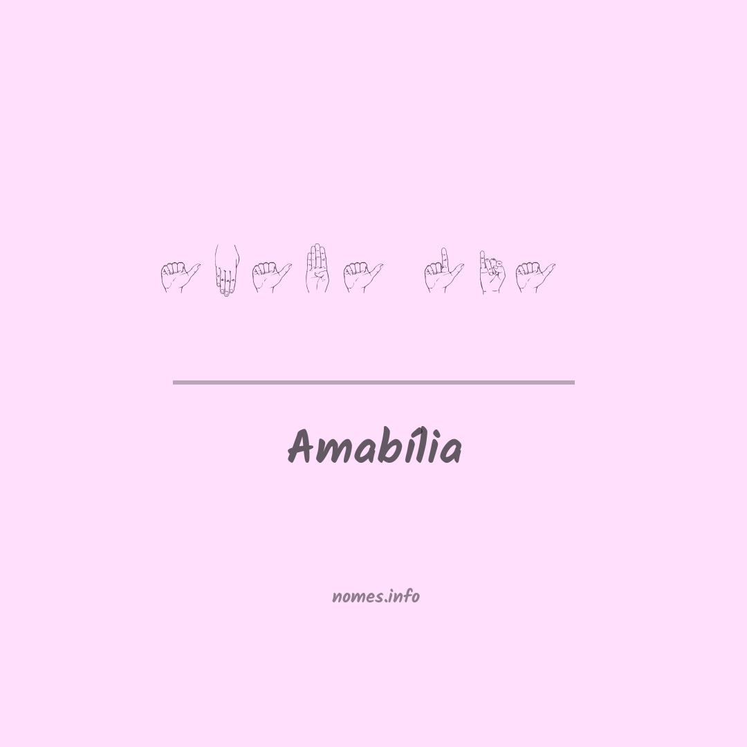 Amabília em Libras