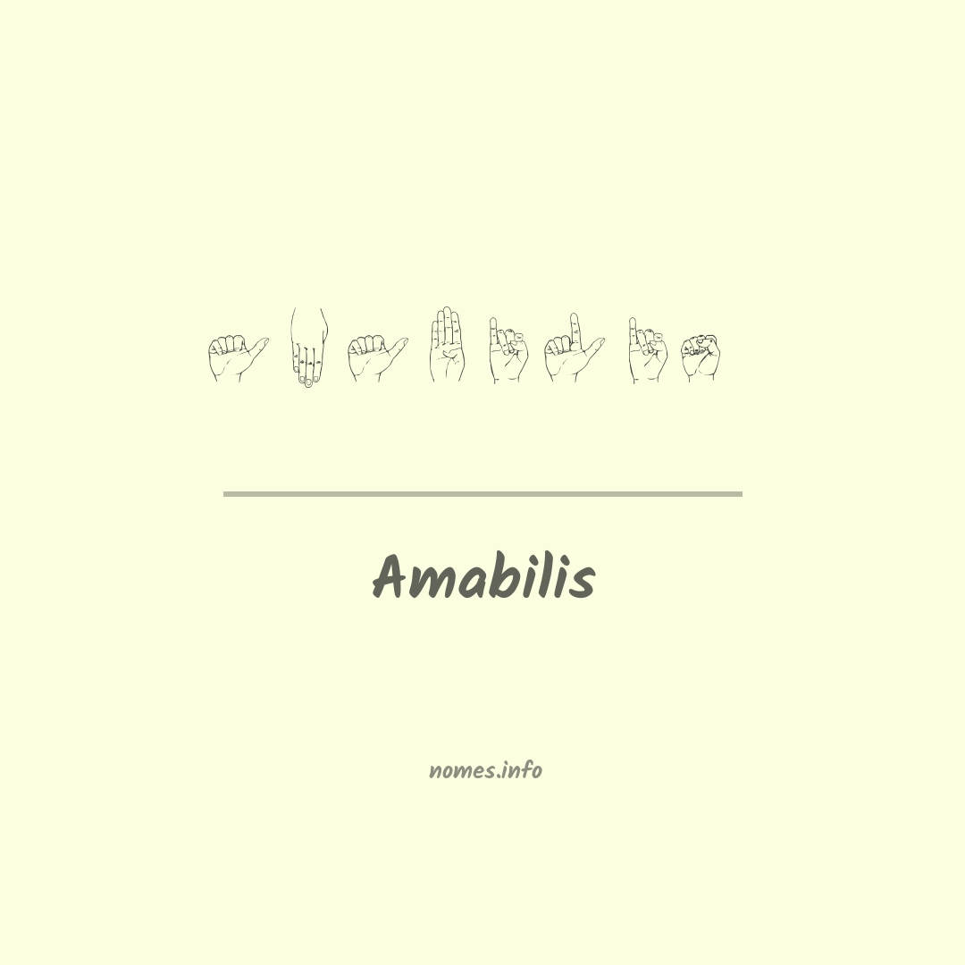 Amabilis em Libras
