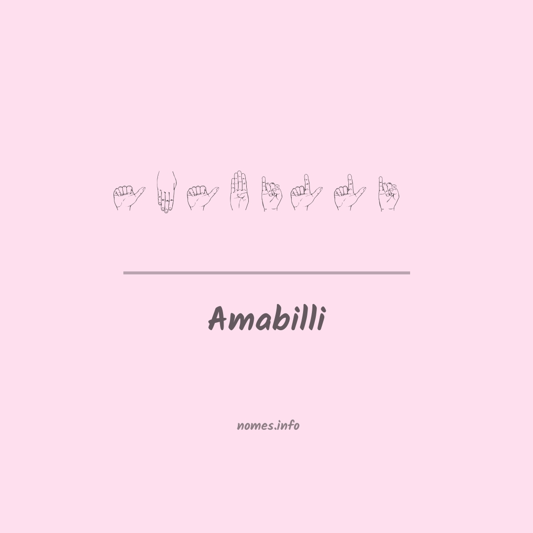 Amabilli em Libras
