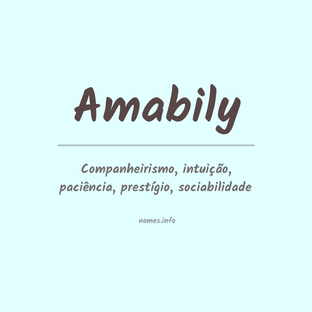 Significado do nome Amabily