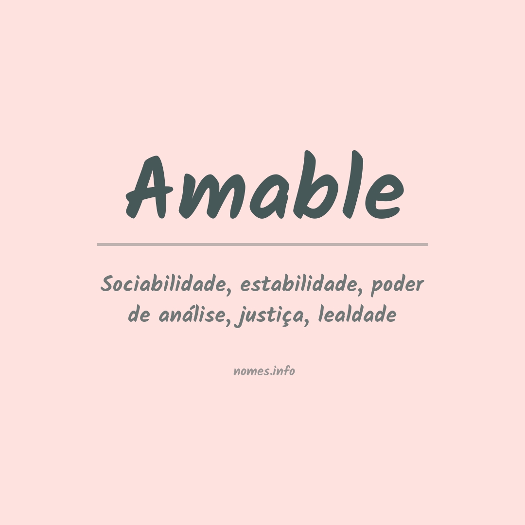 Significado do nome Amable