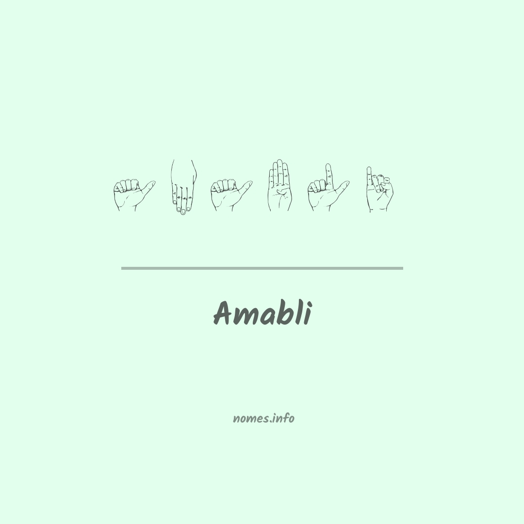 Amabli em Libras
