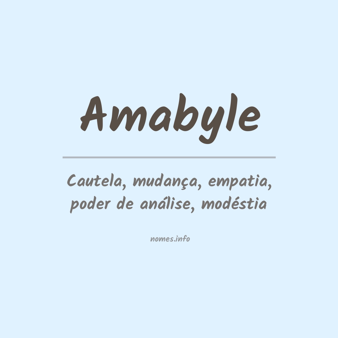 Significado do nome Amabyle