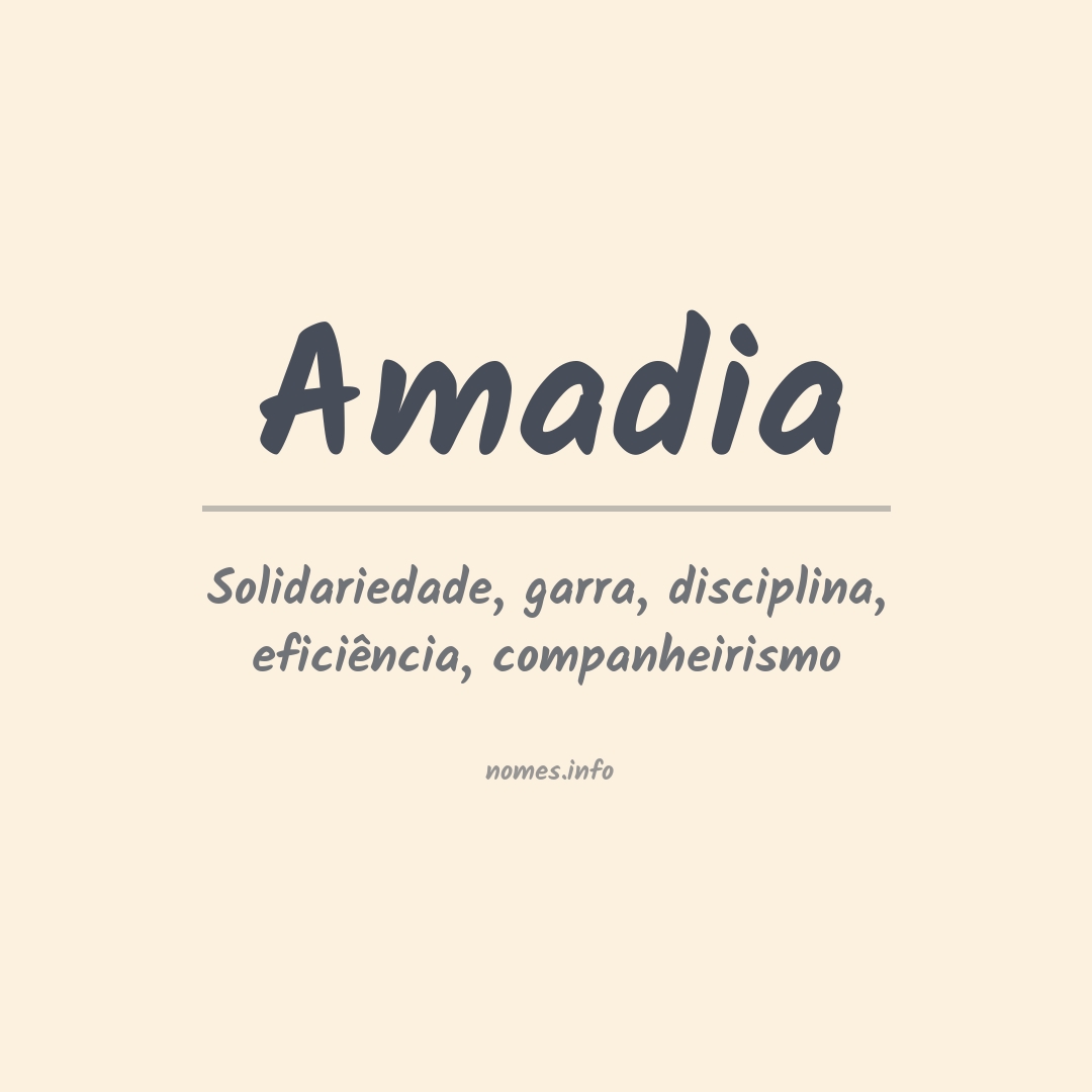 Significado do nome Amadia