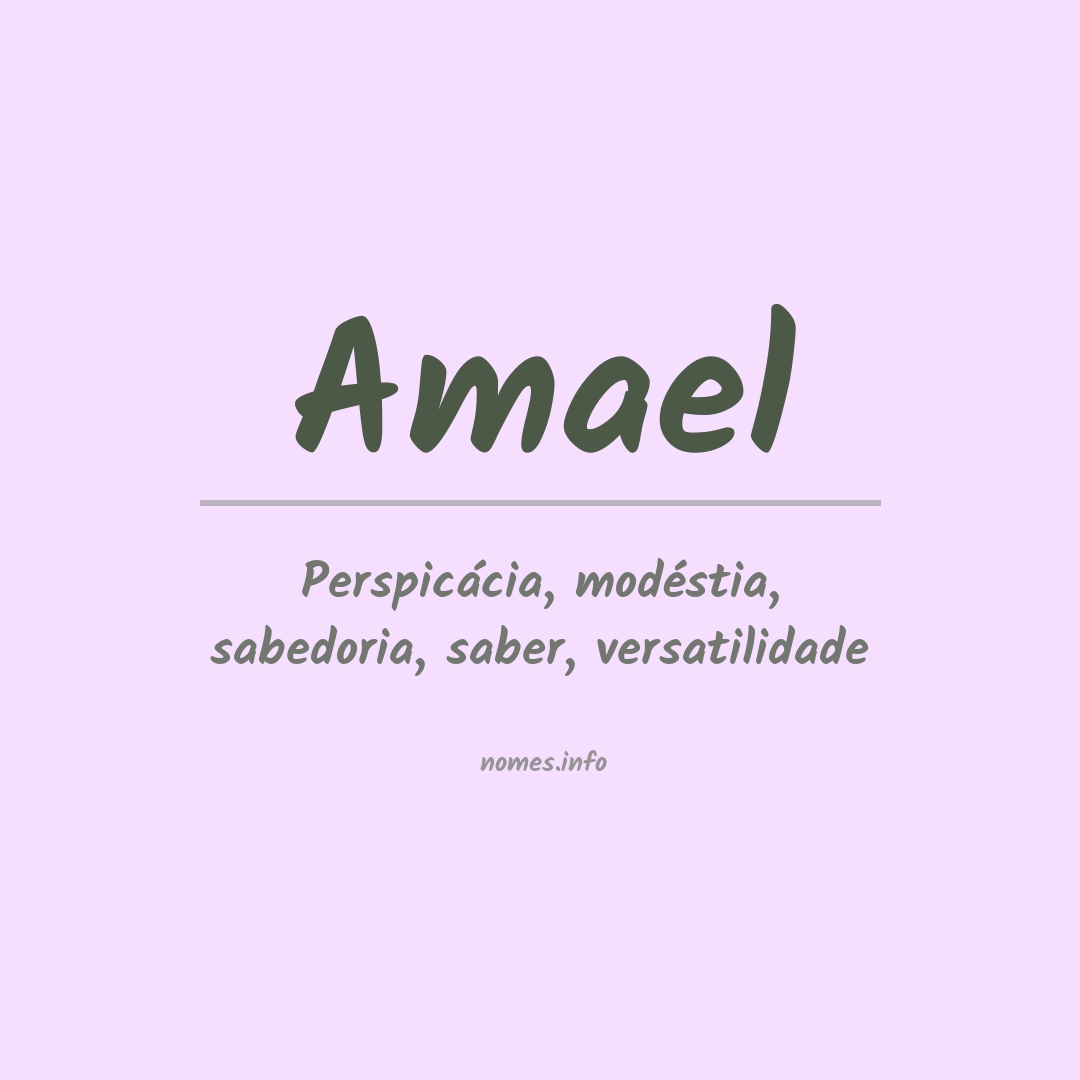 Significado do nome Amael