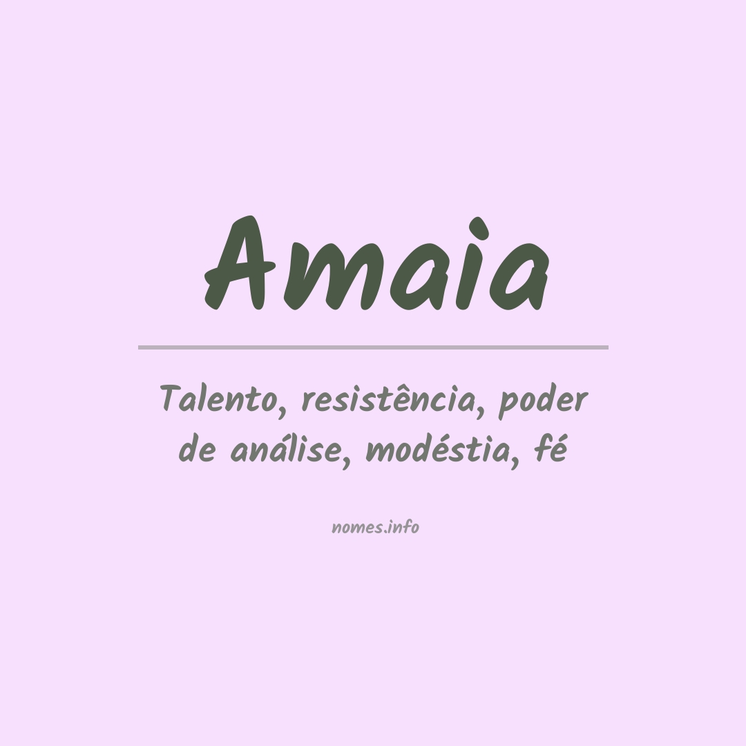 Significado do nome Amaia