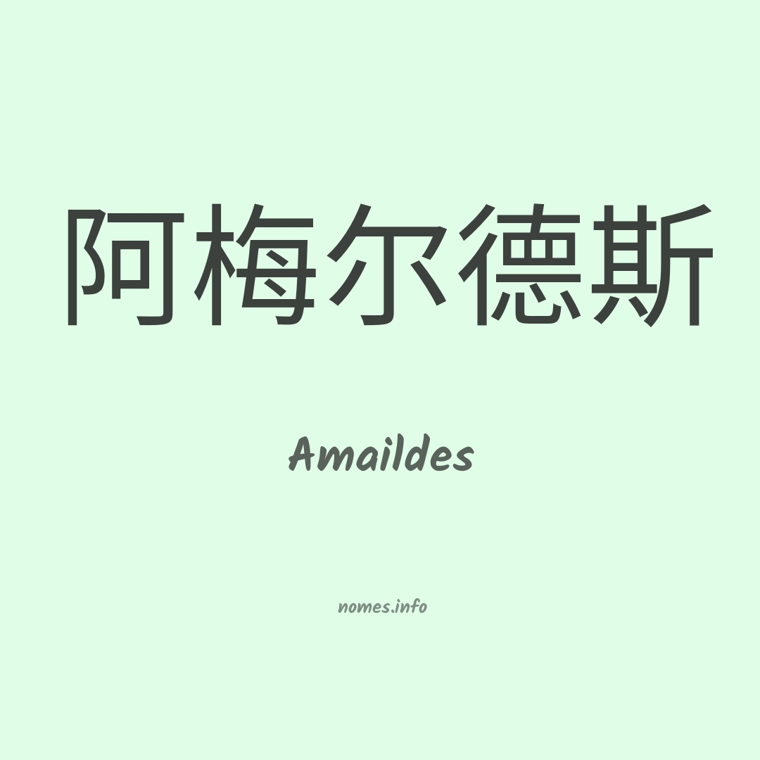 Amaildes em chinês