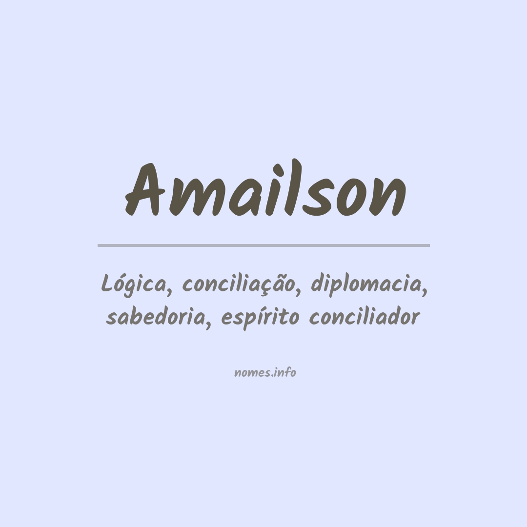 Significado do nome Amailson