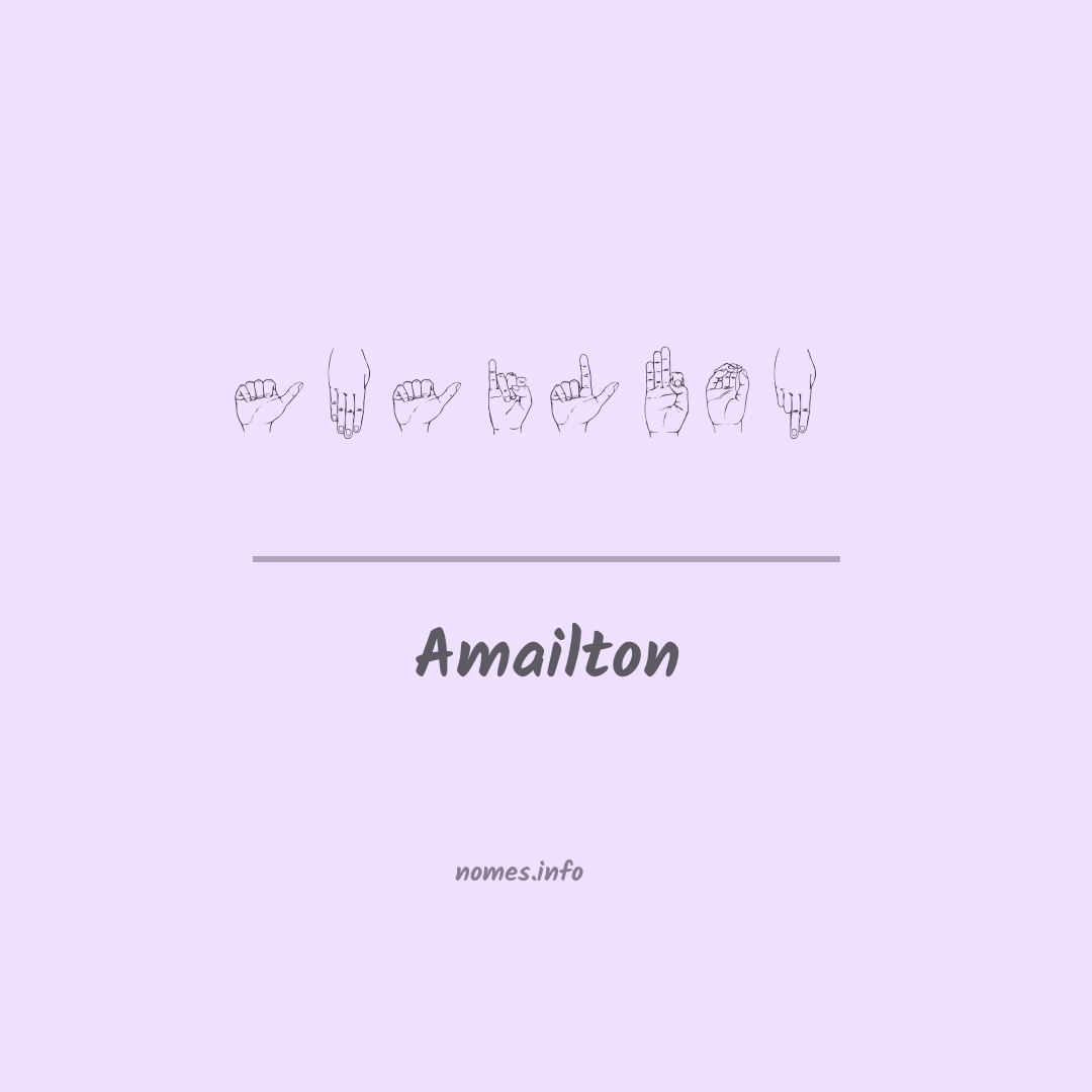 Amailton em Libras