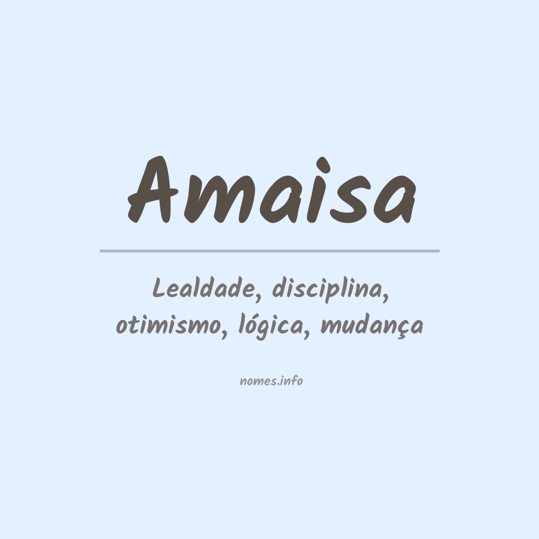 Significado do nome Amaisa