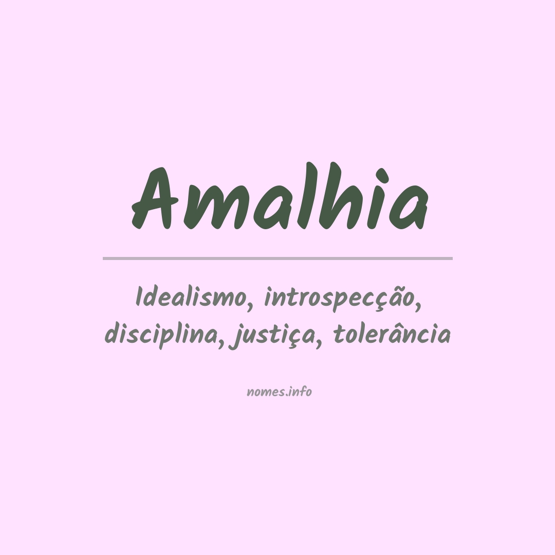 Significado do nome Amalhia